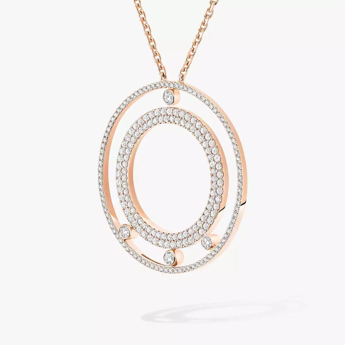[Aurelle Style]Move Romane Long Pave_-Set Diamond Necklace
