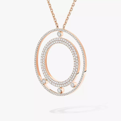 [Aurelle Style]Move Romane Long Pave_-Set Diamond Necklace