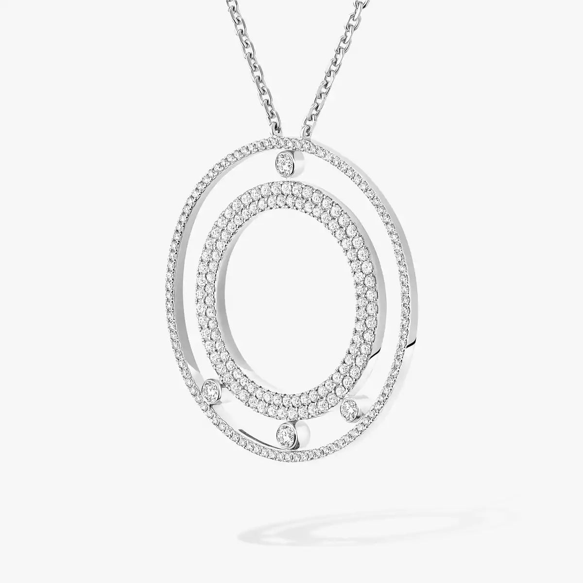 [Aurelle Style]Move Romane Long Pave_-Set Diamond Necklace