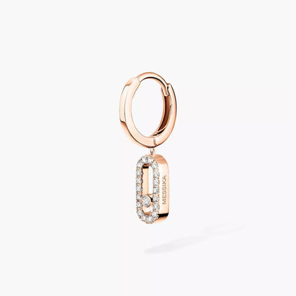 [Aurelle Style]Move Uno Single Diamond Hoop Earring