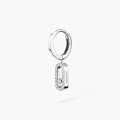 [Aurelle Style]Move Uno Single Diamond Hoop Earring