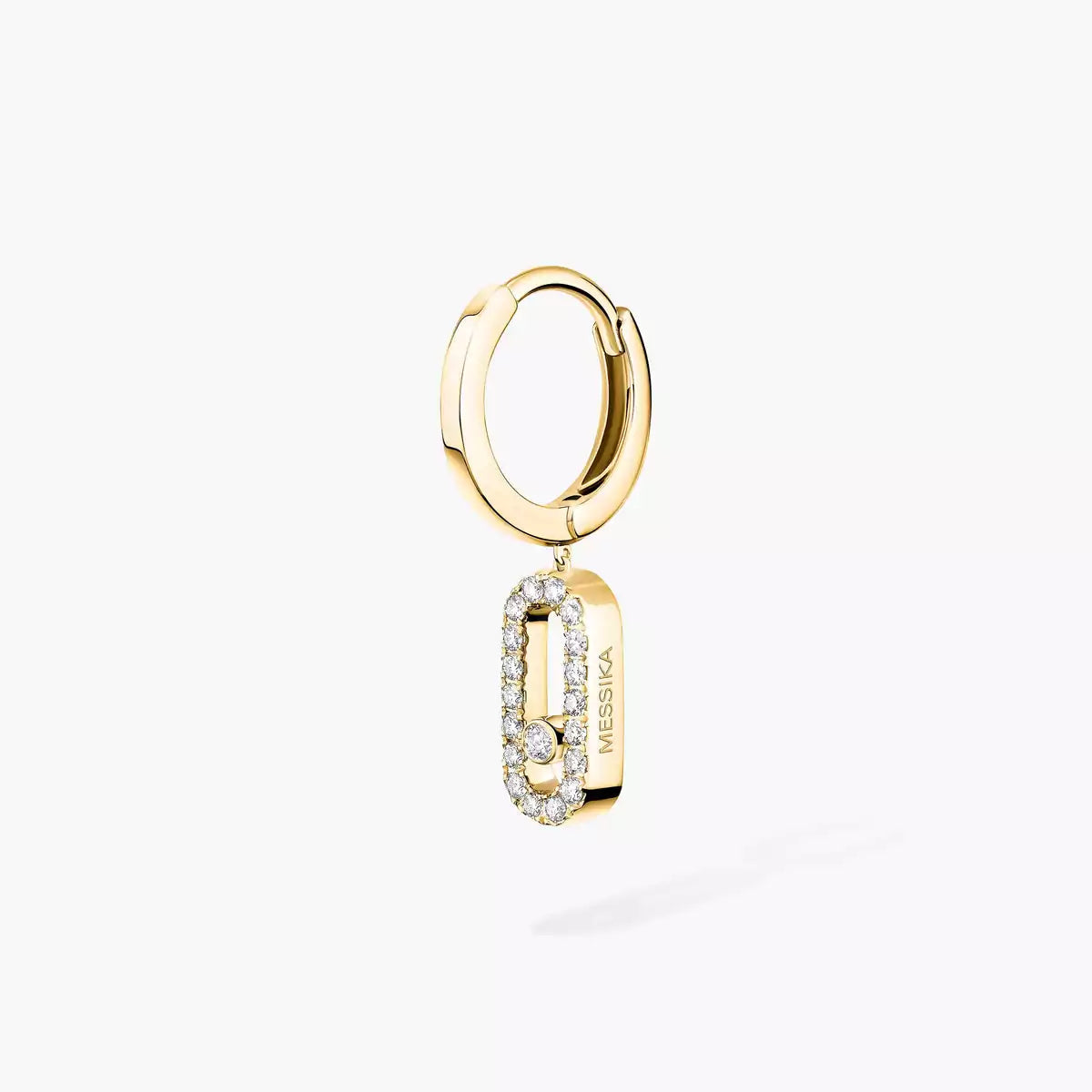 [Aurelle Style]Move Uno Single Diamond Hoop Earring