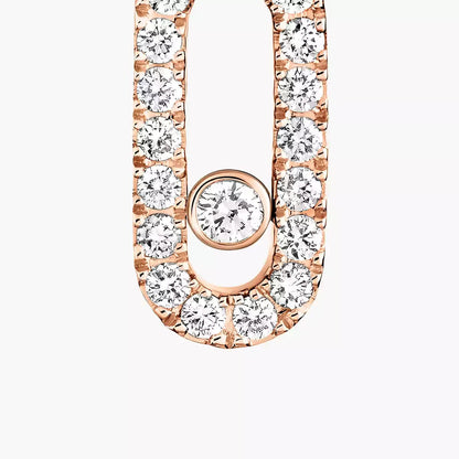 [Aurelle Style]Move Uno Single Diamond Hoop Earring