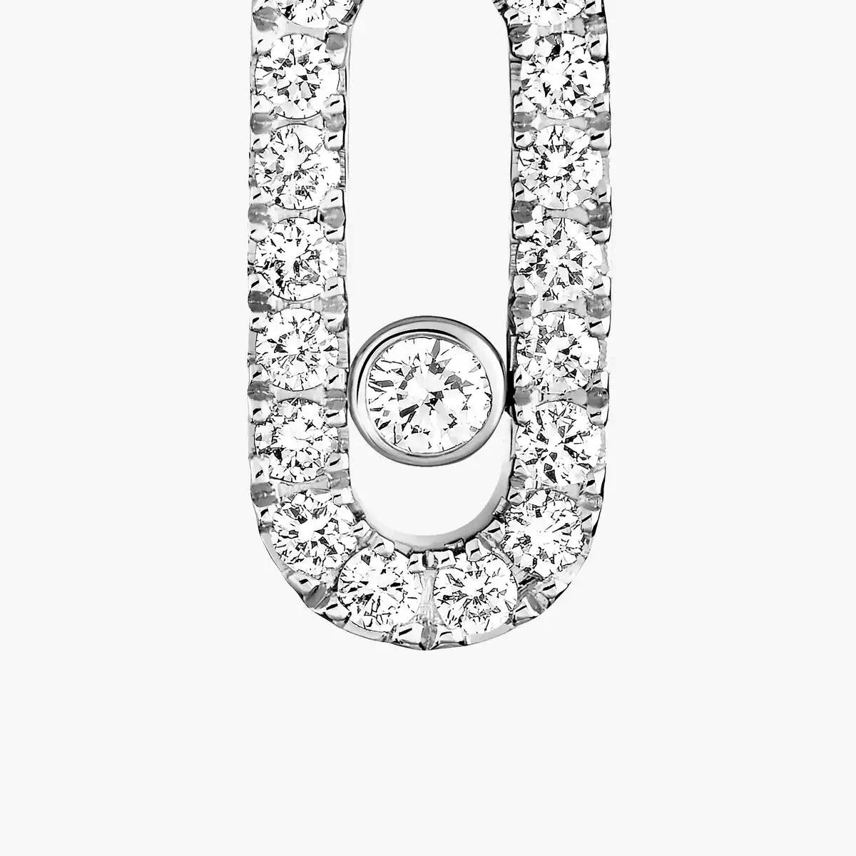 [Aurelle Style]Move Uno Single Diamond Hoop Earring