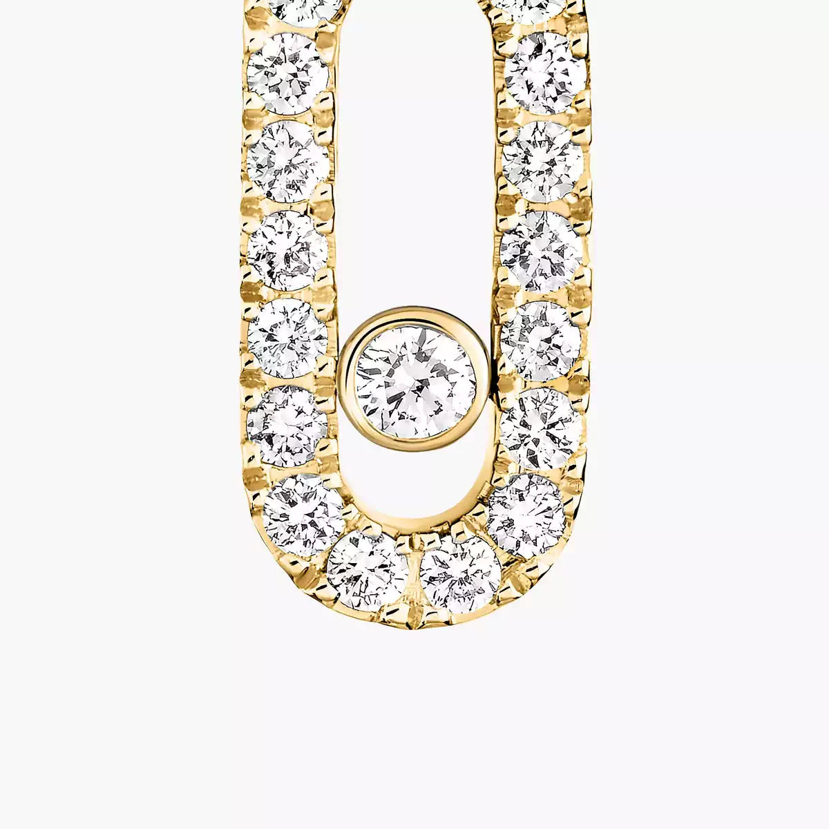 [Aurelle Style]Move Uno Single Diamond Hoop Earring