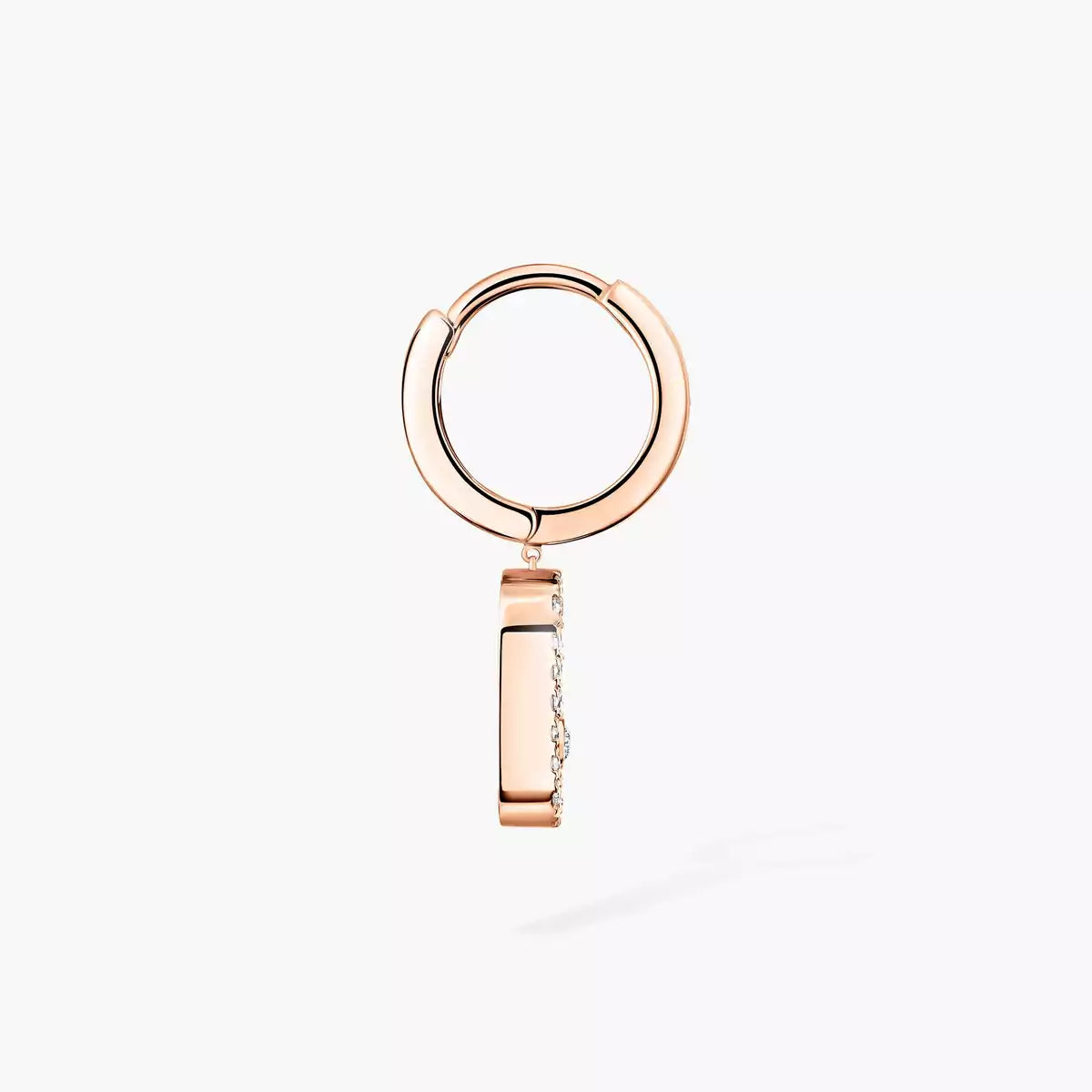 [Aurelle Style]Move Uno Single Diamond Hoop Earring