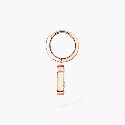 [Aurelle Style]Move Uno Single Diamond Hoop Earring