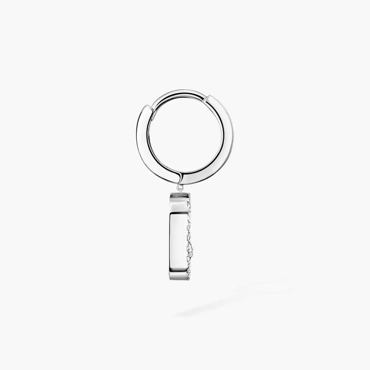 [Aurelle Style]Move Uno Single Diamond Hoop Earring