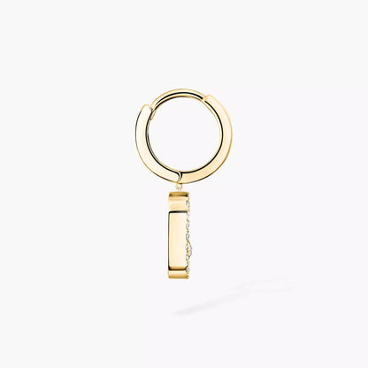 [Aurelle Style]Move Uno Single Diamond Hoop Earring
