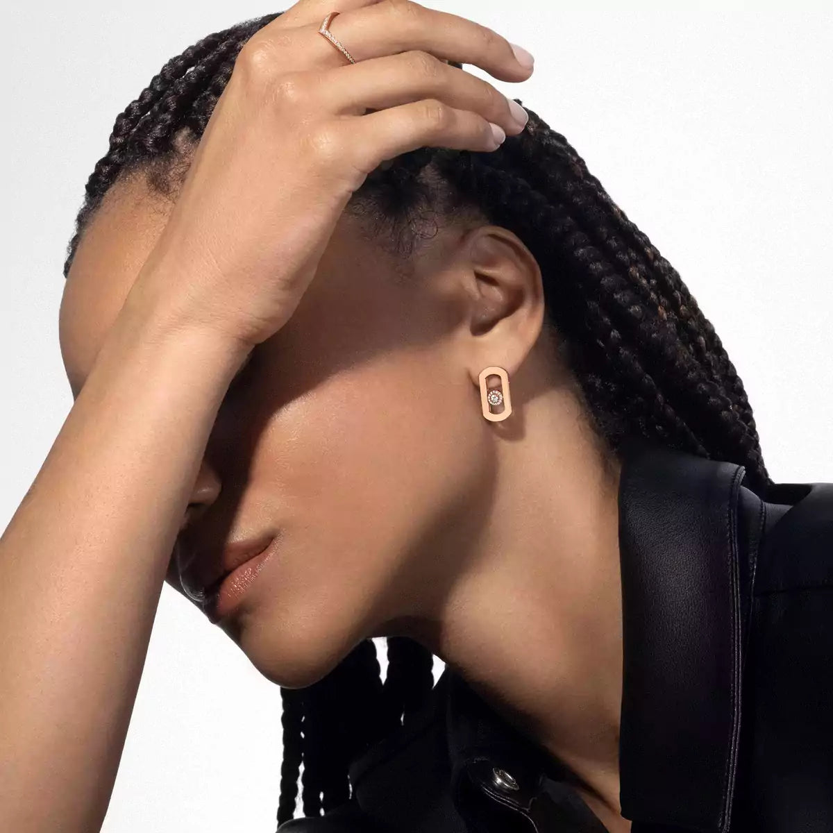[Aurelle Style]So Move Diamond Earrings in Yellow Gold