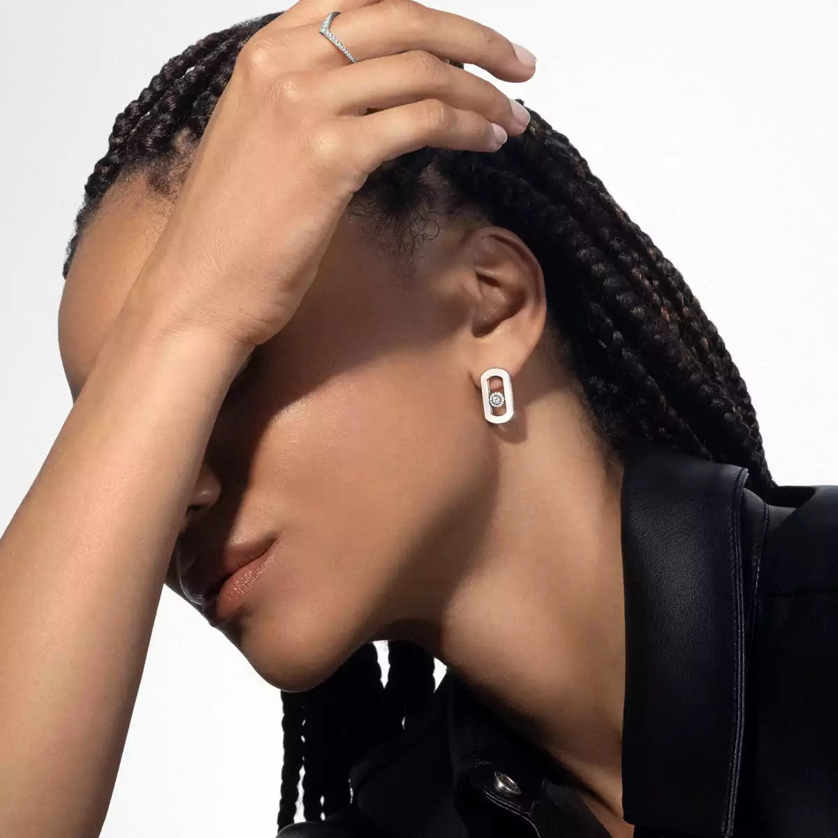 [Aurelle Style]So Move Diamond Earrings in Yellow Gold