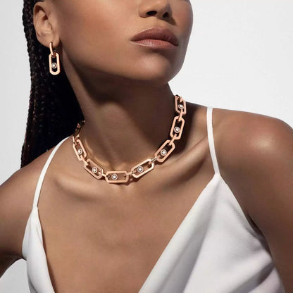 [Aurelle Style]So Move XL Diamond Pendant Earrings