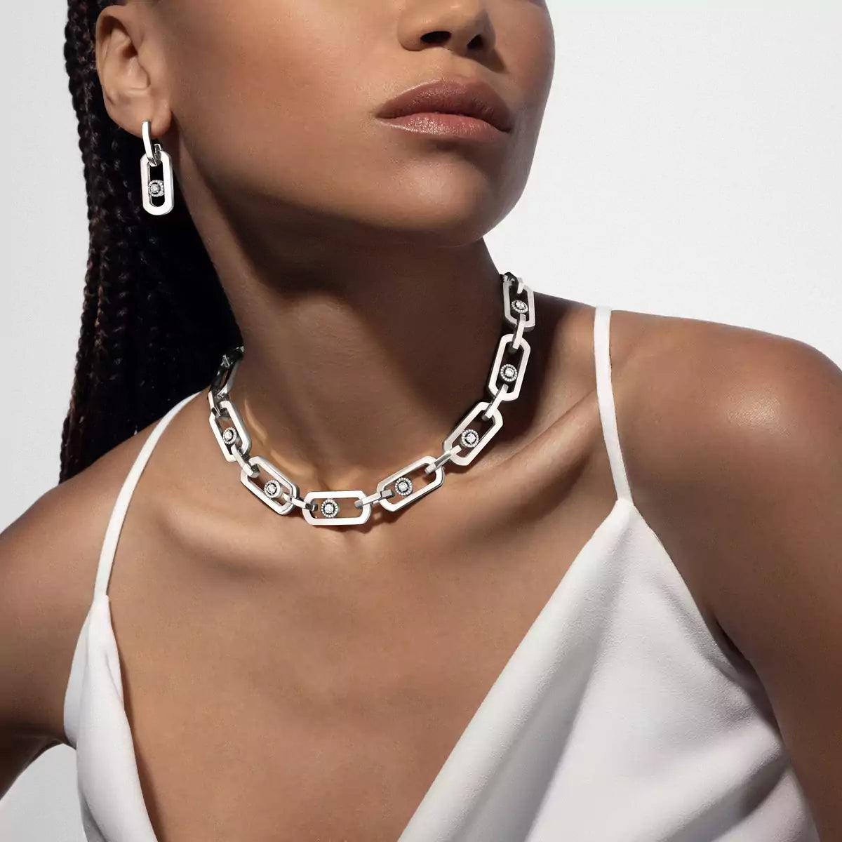 [Aurelle Style]So Move XL Diamond Pendant Earrings