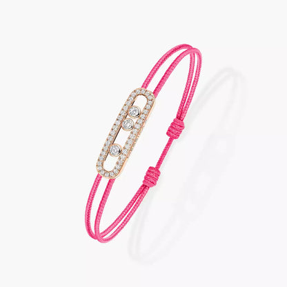 [Aurelle Style]Messika Care(s) pink cord pavé bracelet