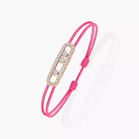 [Aurelle Style]Messika Care(s) pink cord pavé bracelet