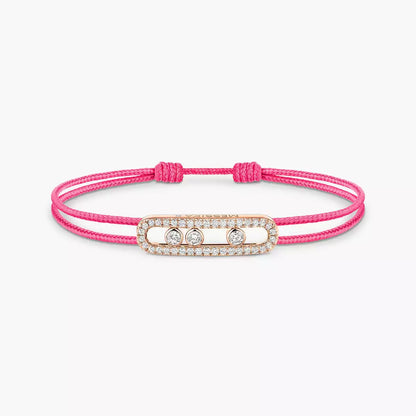 [Aurelle Style]Messika Care(s) pink cord pavé bracelet