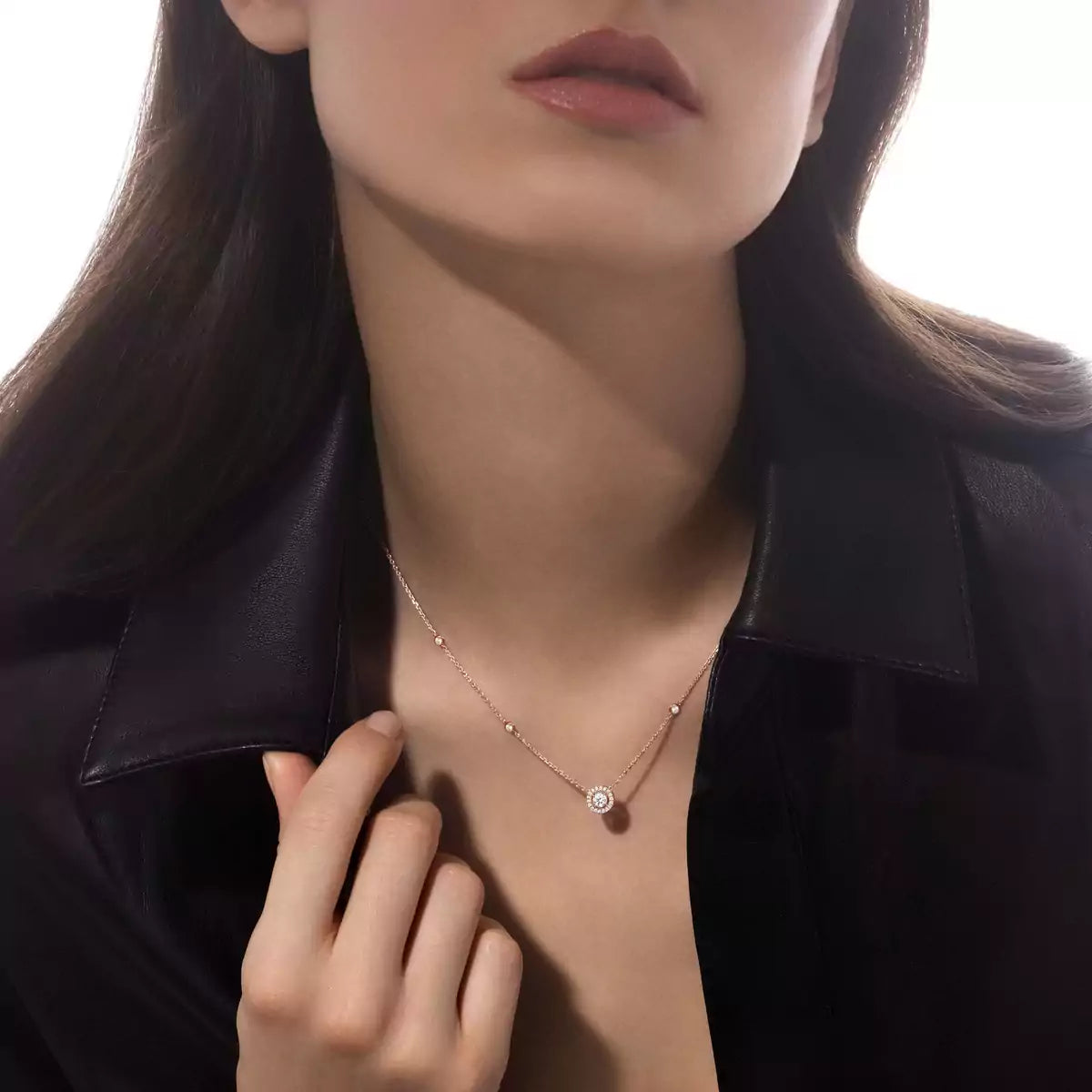 [Aurelle Style]Diamond Necklace 0,20ct Brilliant Shape Joy