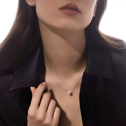 [Aurelle Style]Diamond Necklace 0,20ct Brilliant Shape Joy