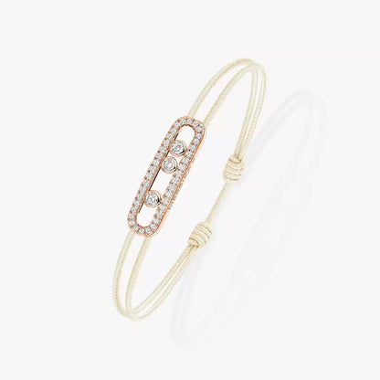[Aurelle Style]Messika Care(s) pink cord pavé bracelet