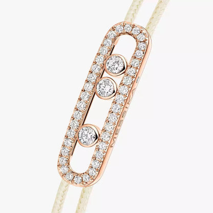[Aurelle Style]Messika Care(s) pink cord pavé bracelet