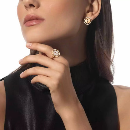 [Aurelle Style]Lucky Move Diamond Earrings