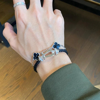 [Aurelle Style]CLOVER 5 MOTIF PIETERSITE BRACELET COLLECTION