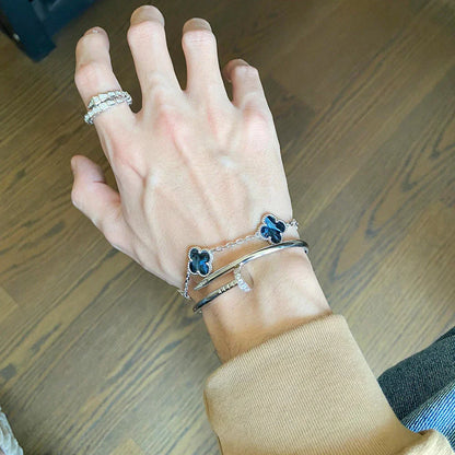 [Aurelle Style]CLOVER 5 MOTIF PIETERSITE BRACELET COLLECTION