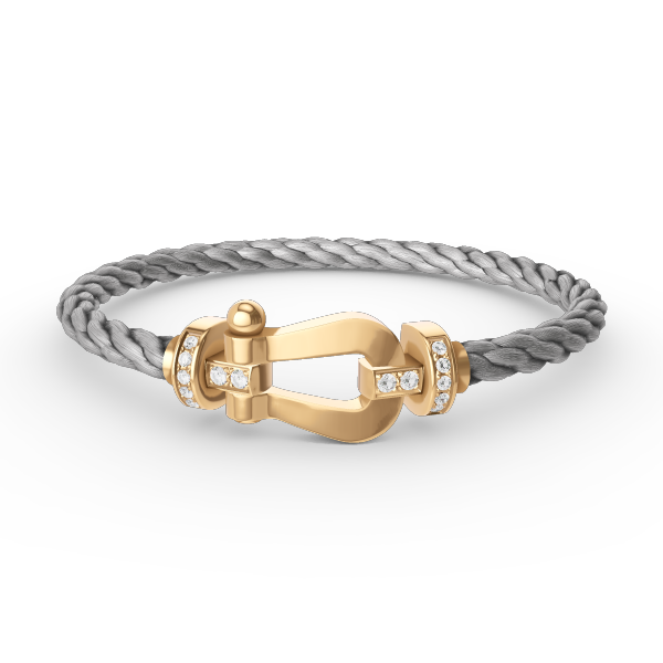 [Aurelle Style]FORCE LARGE HORSESHOE HALF DIAMOND BRACELET GOLD