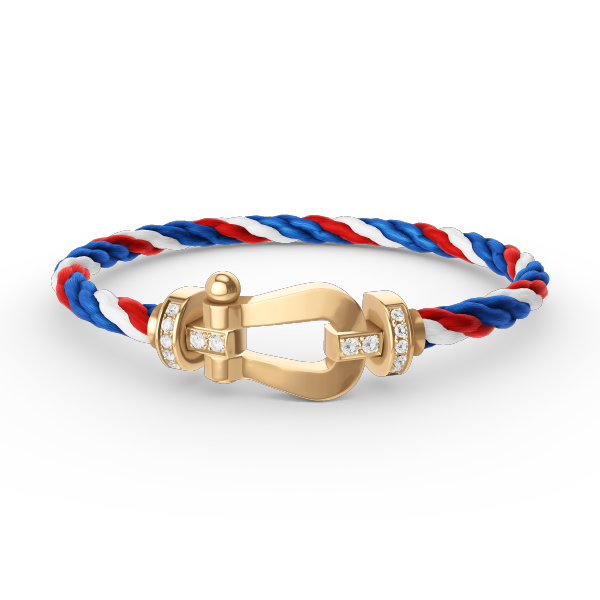 [Aurelle Style]FORCE LARGE HORSESHOE HALF DIAMOND BRACELET GOLD