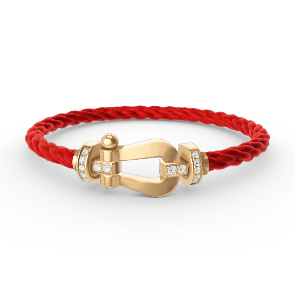 [Aurelle Style]FORCE LARGE HORSESHOE HALF DIAMOND BRACELET GOLD