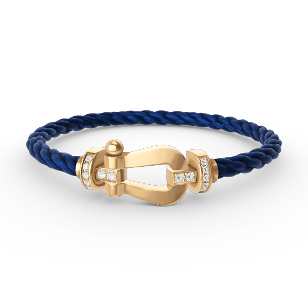 [Aurelle Style]FORCE LARGE HORSESHOE HALF DIAMOND BRACELET GOLD