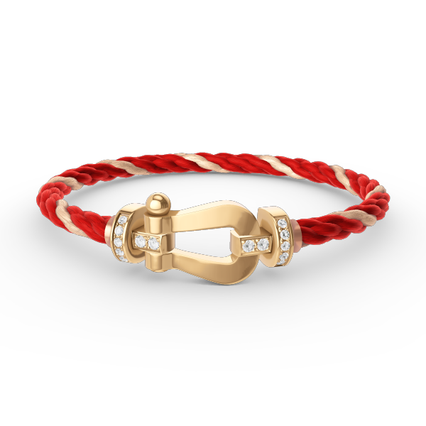 [Aurelle Style]FORCE LARGE HORSESHOE HALF DIAMOND BRACELET GOLD