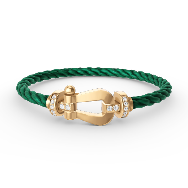 [Aurelle Style]FORCE LARGE HORSESHOE HALF DIAMOND BRACELET GOLD
