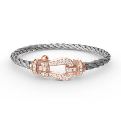 [Aurelle Style]FORCE LARGE HORSESHOE FULL DIAMOND BRACELET ROSE GOLD