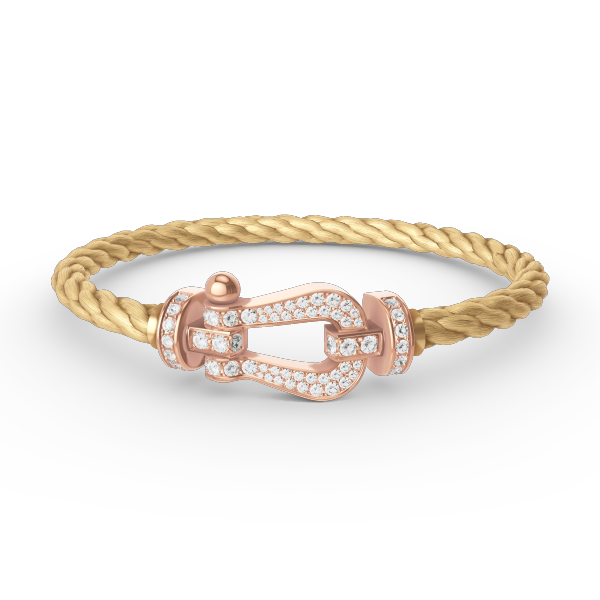 [Aurelle Style]FORCE LARGE HORSESHOE FULL DIAMOND BRACELET ROSE GOLD