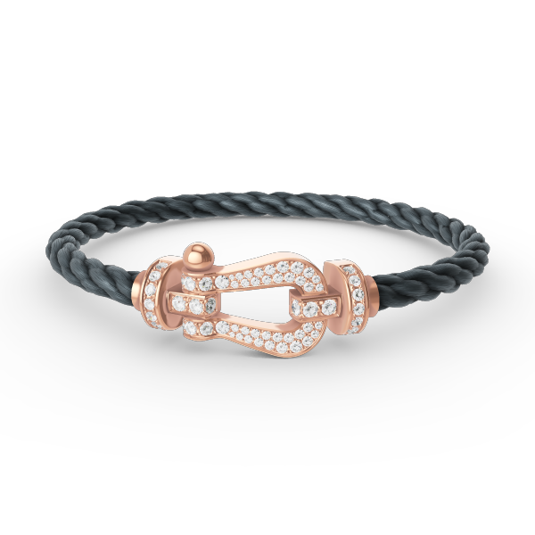 [Aurelle Style]FORCE LARGE HORSESHOE FULL DIAMOND BRACELET ROSE GOLD