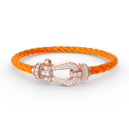 [Aurelle Style]FORCE LARGE HORSESHOE FULL DIAMOND BRACELET ROSE GOLD