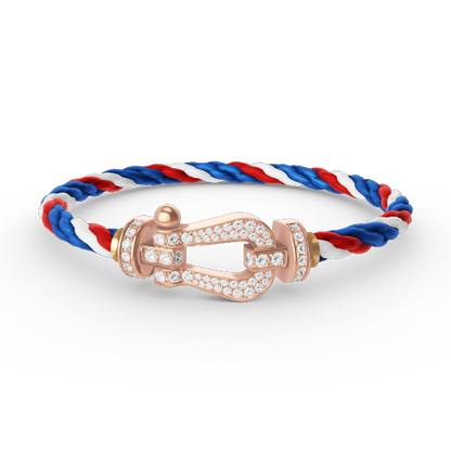 [Aurelle Style]FORCE LARGE HORSESHOE FULL DIAMOND BRACELET ROSE GOLD