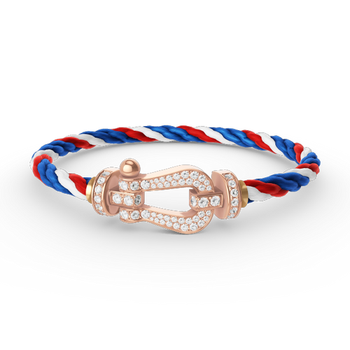 [Aurelle Style]FORCE LARGE HORSESHOE FULL DIAMOND BRACELET ROSE GOLD
