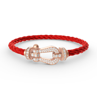 [Aurelle Style]FORCE LARGE HORSESHOE FULL DIAMOND BRACELET ROSE GOLD