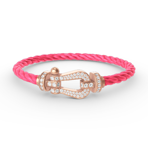 [Aurelle Style]FORCE LARGE HORSESHOE FULL DIAMOND BRACELET ROSE GOLD