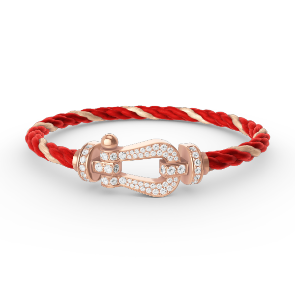 [Aurelle Style]FORCE LARGE HORSESHOE FULL DIAMOND BRACELET ROSE GOLD