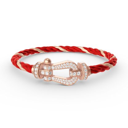 [Aurelle Style]FORCE LARGE HORSESHOE FULL DIAMOND BRACELET ROSE GOLD