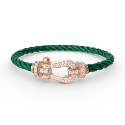 [Aurelle Style]FORCE LARGE HORSESHOE FULL DIAMOND BRACELET ROSE GOLD