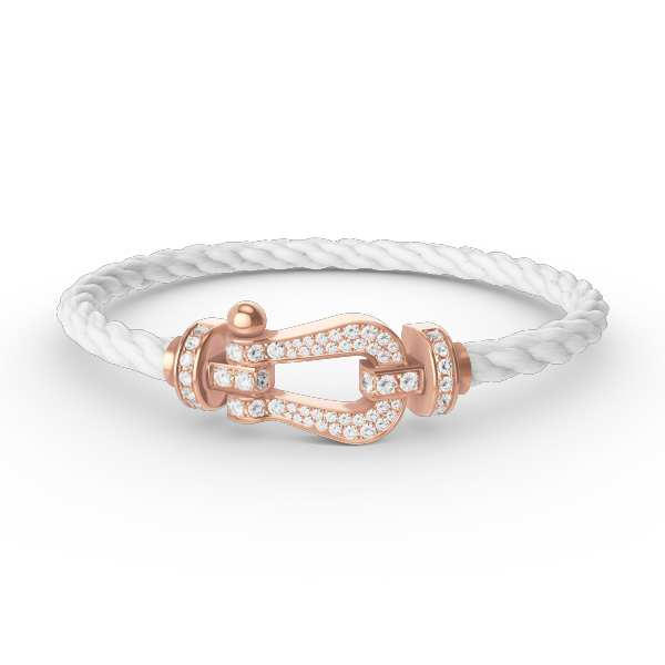 [Aurelle Style]FORCE LARGE HORSESHOE FULL DIAMOND BRACELET ROSE GOLD