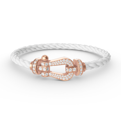 [Aurelle Style]FORCE LARGE HORSESHOE FULL DIAMOND BRACELET ROSE GOLD
