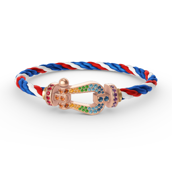 [Aurelle Style]FORCE LARGE HORSESHOE  COLORED DIAMOND BRACELET ROSE GOLD
