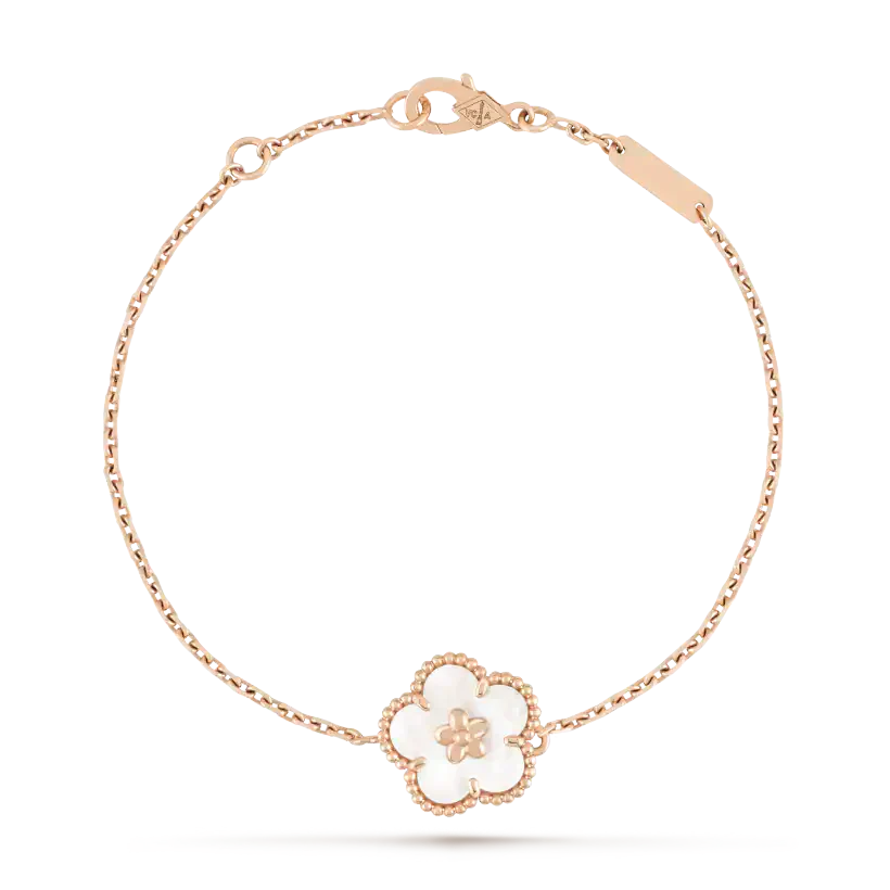 [Aurelle Style]LUCKY WHITE MOP PLUM BLOSSOM  BRACELET