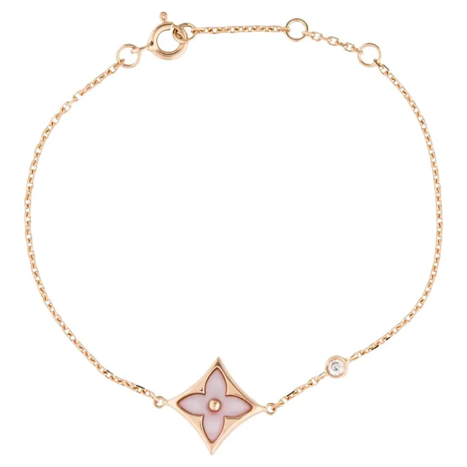 [Aurelle Style]STAR 1 DIAMOND PINK GOLD BRACELET