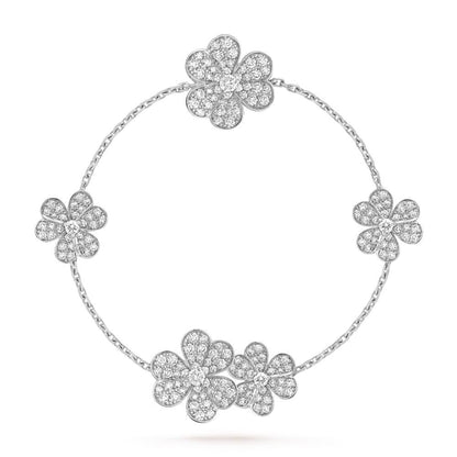 [Aurelle Style]FRIVOLE SILVER 5 FLOWERS BRACELET